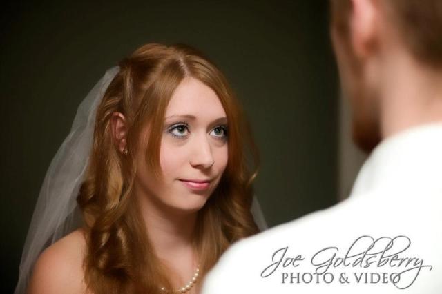 Stacie and Justin say "I do" at the Church Street Chapel in an intimate wedding ceremony. 